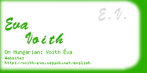 eva voith business card
